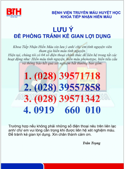 Cảnh báo chiêu trò lừa đảo mới nhắm vào người hiến máu tại TP.HCM