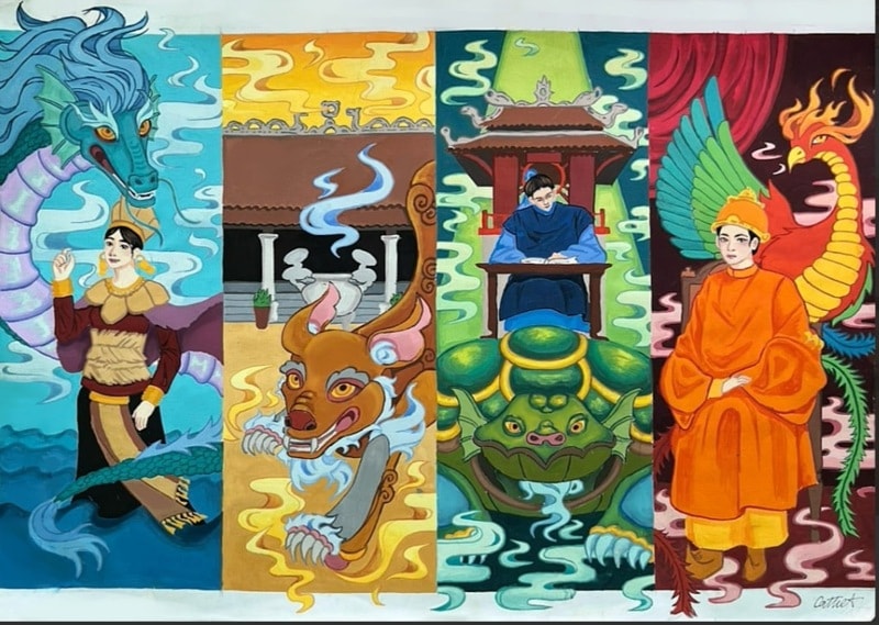 Trao giải cuộc thi vẽ tranh quốc tế 'Rực rỡ Việt Nam'