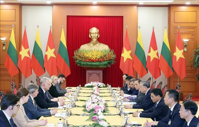 Tổng Bí thư Tô Lâm hội kiến Tổng thống Cộng hòa Litva Gitanas Nauseda