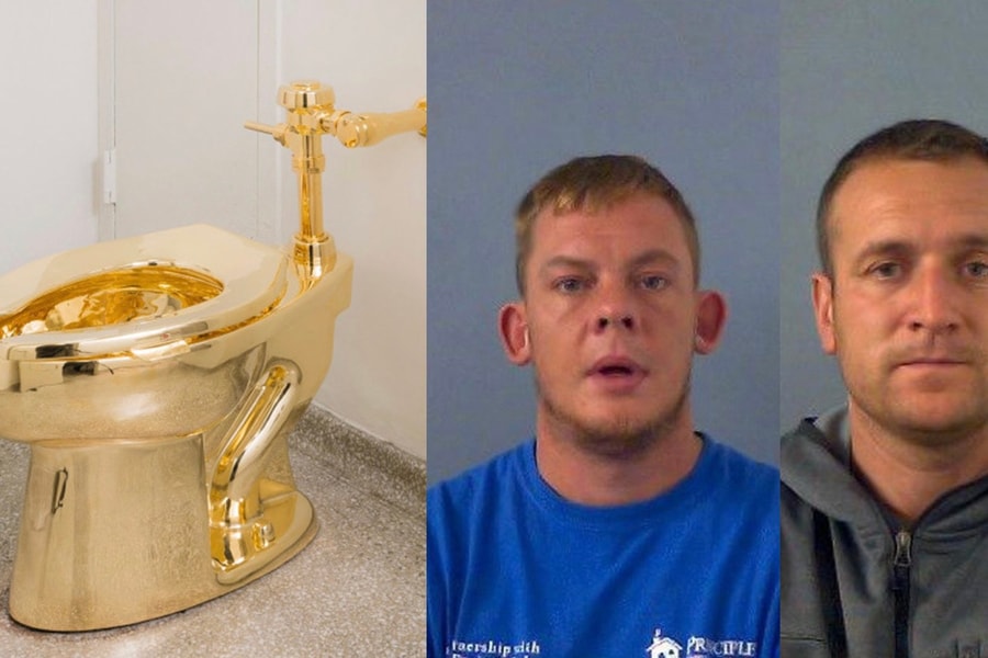 Hai người đàn ông đánh cắp bồn cầu bằng vàng 18 carat bị phạt tù