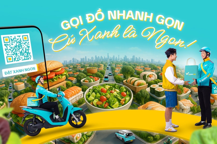 Ra mắt dịch vụ giao đồ ăn - Xanh SM ngon