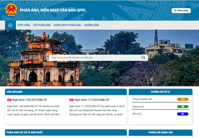 Hoàn thành tích hợp Hệ thống tiếp nhận, xử lý phản ánh, kiến nghị về văn bản quy phạm pháp luật trước 20/6/2025