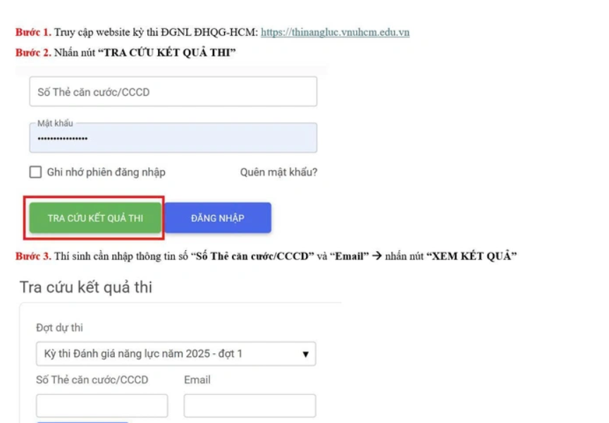 ĐHQG TP.HCM mở thêm kênh tra cứu điểm thi đánh giá năng lực sau sự cố nghẽn mạng