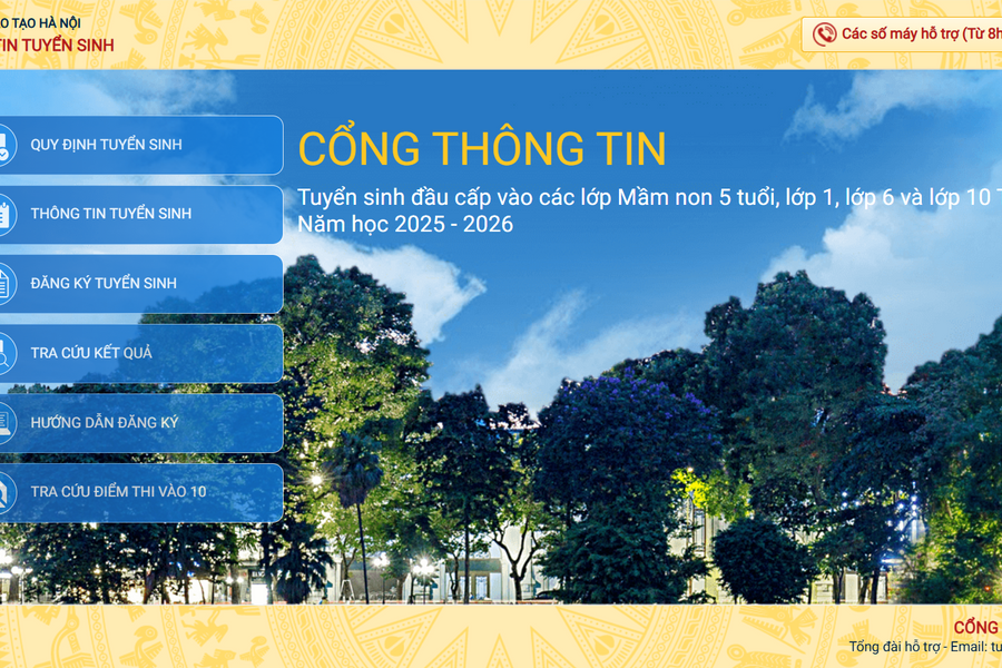 Hà Nội hướng dẫn đăng ký tuyển sinh trực tuyến đầu cấp năm 2025