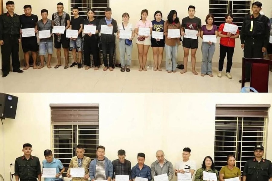 Bắt 24 đối tượng ổ nhóm đánh bạc núp sâu trong đồi núi hiểm trở