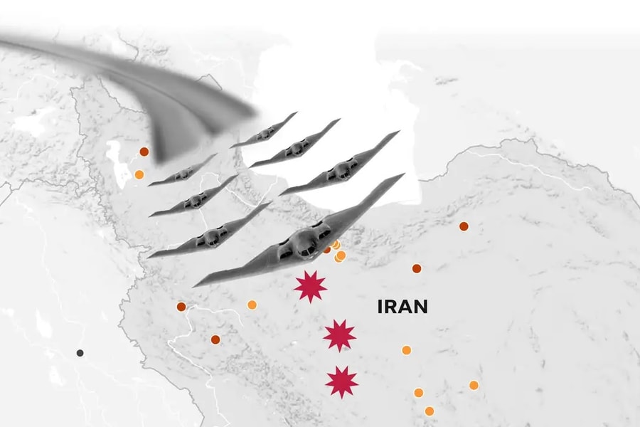 Chi tiết chiến dịch Búa tạ lúc nửa đêm của Mỹ: 'Bóng ma' B-2 dội 'siêu bom' xuống Iran