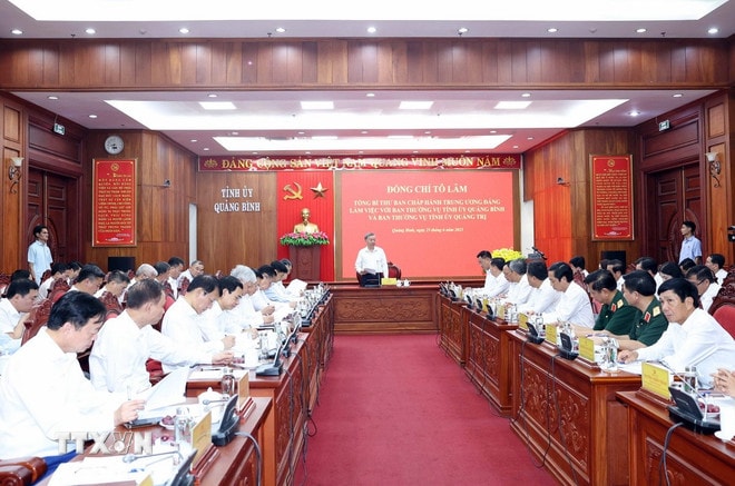 Tổng Bí thư Tô Lâm: Việc hợp nhất sẽ là đòn bẩy chiến lược đưa Quảng Trị vươn lên trở thành cực tăng trưởng mới