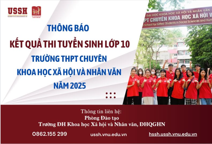 Trường THPT Chuyên Khoa học Xã hội và Nhân văn công bố điểm chuẩn vào lớp 10