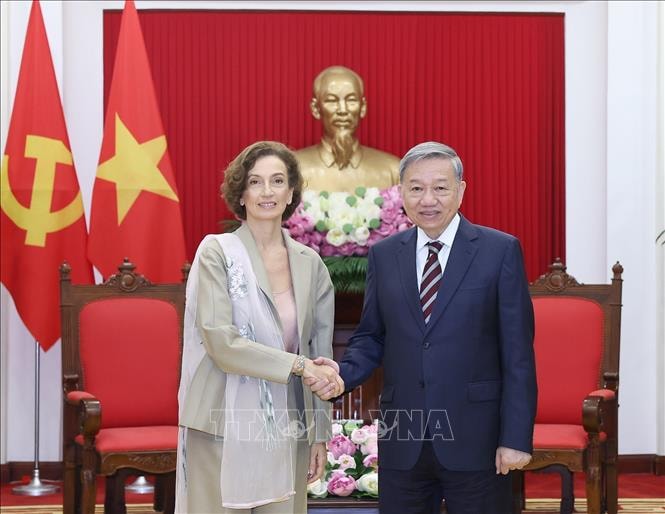 Tổng Bí thư Tô Lâm tiếp Tổng Giám đốc UNESCO Audrey Azoulay thăm chính thức Việt Nam