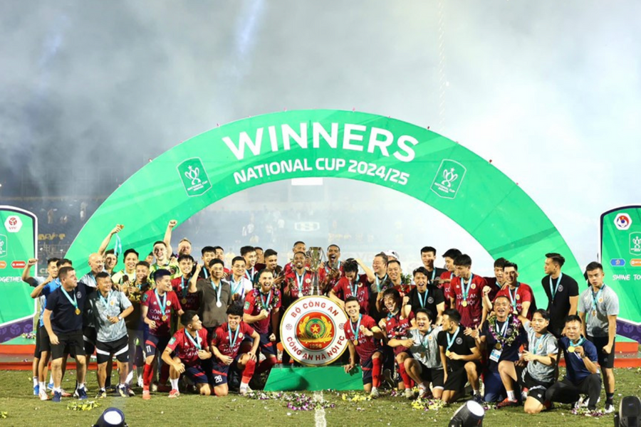 Thắng đậm SLNA, Công an Hà Nội vô địch Cúp Quốc gia 2024/25