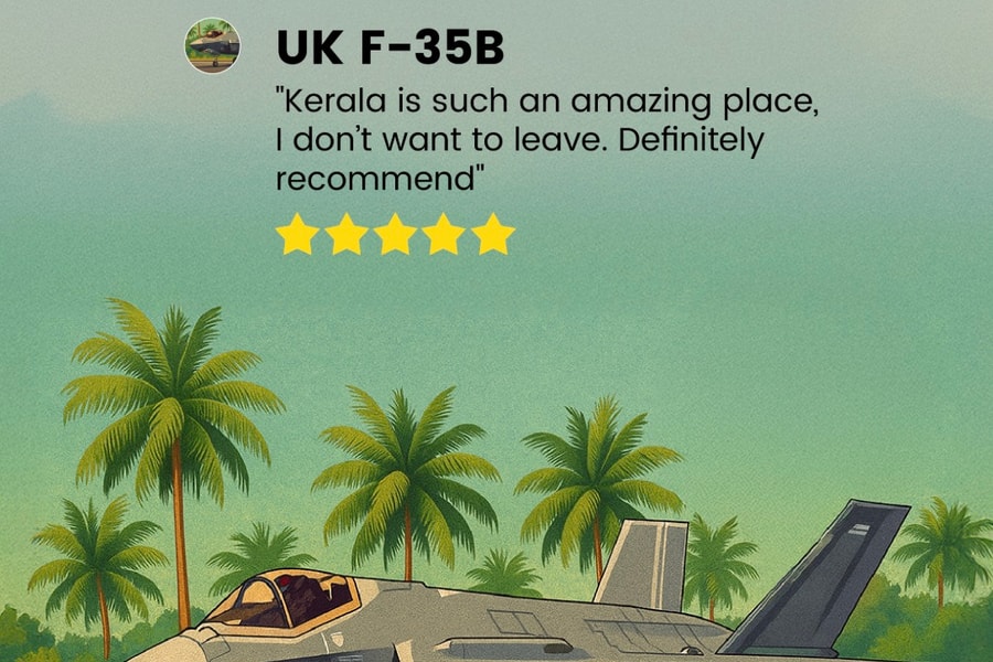 Tiêm kích F-35 bị mắc kẹt ở Ấn Độ được tận dụng để quảng du lịch