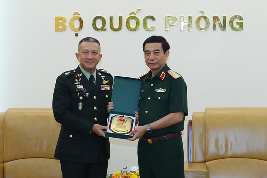 Đại tướng Phan Văn Giang tiếp Tư lệnh Lực lượng Quốc phòng Thái Lan