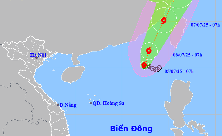 Bão số 2 mạnh cấp 8-9, giật cấp 11; Biển Đông có sóng cao tới 6m