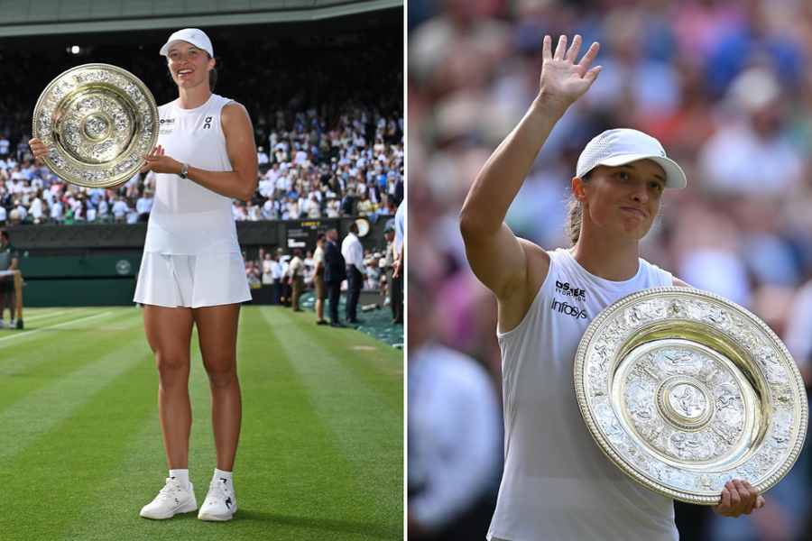 Swiatek hủy diệt đối thủ ở chung kết đơn nữ Wimbledon, trở thành huyền thoại Grand Slam trên 3 mặt sân