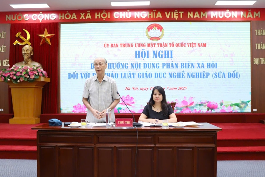 MTTQ Việt Nam phát huy vai trò giám sát, phản biện, kiến nghị sửa đổi Luật Giáo dục nghề nghiệp