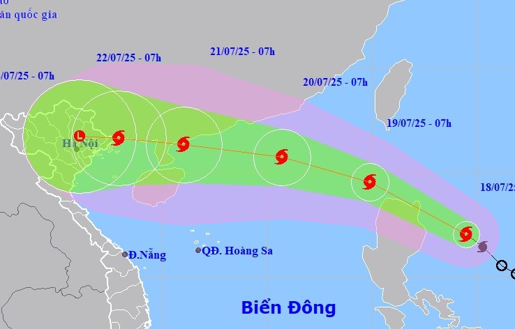 Bão Wipha hình thành, hướng vào Biển Đông và tiếp tục mạnh thêm