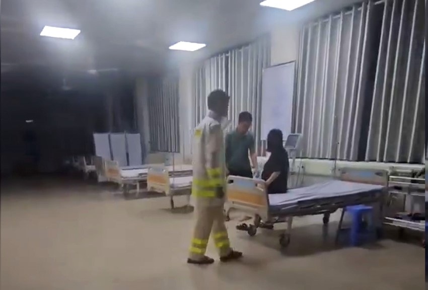 CSGT Quảng Ninh dùng xe tuần tra đưa sản phụ đi sinh giữa đêm bão