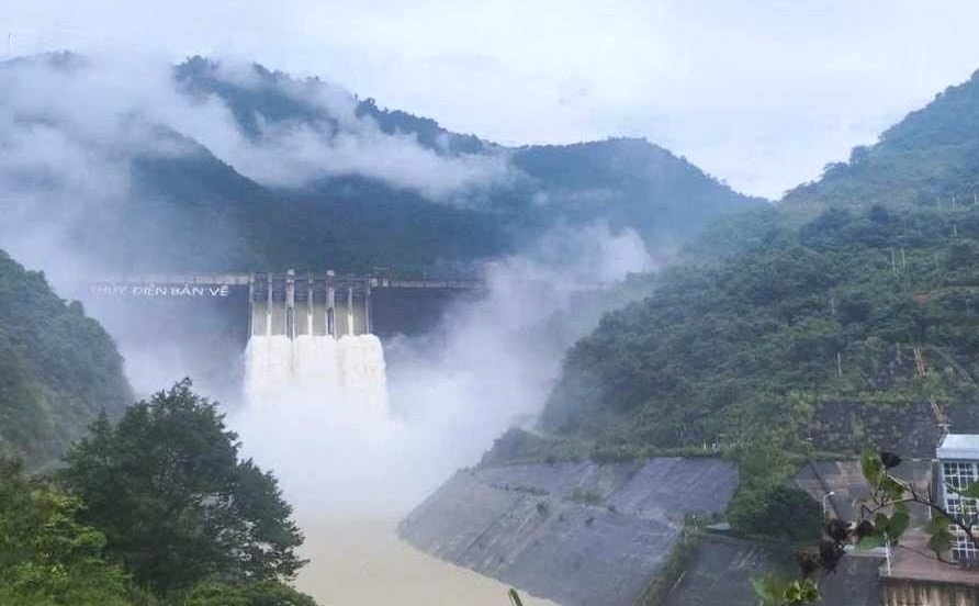 Thủy điện Bản Vẽ cắt giảm 74% lưu lượng đỉnh lũ do ảnh hưởng của cơn bão số 3