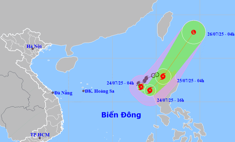 Bão số 4 Cỏ May không ảnh hưởng trực tiếp đất liền, Biển Đông dậy sóng