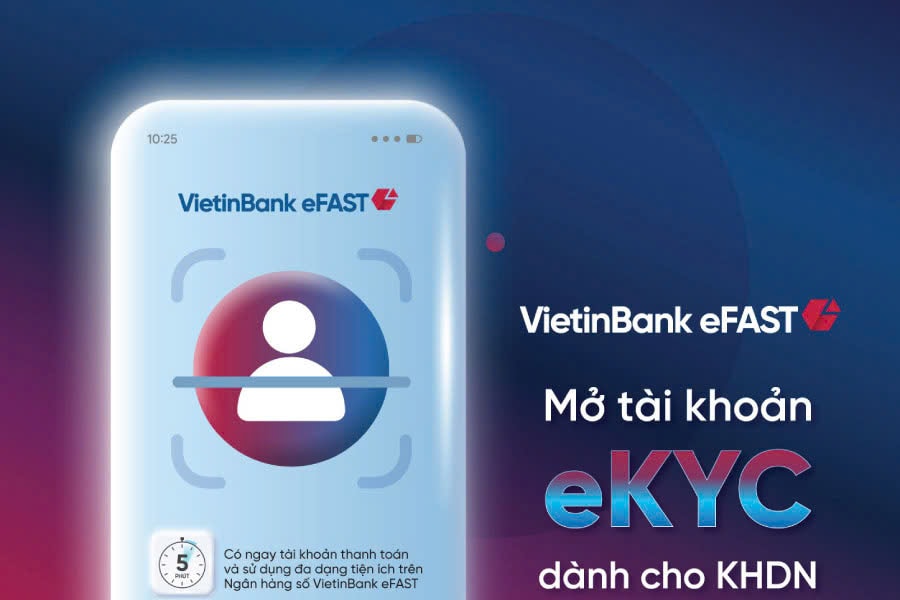 Mở tài khoản doanh nghiệp online với VietinBank eFAST