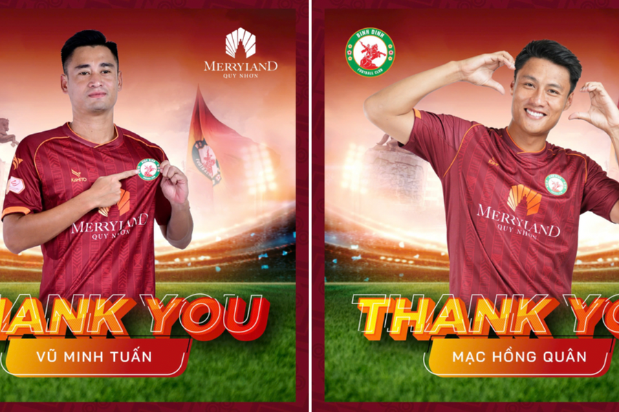 Câu lạc bộ Bình Định chia tay 4 ngôi sao giàu kinh nghiệm