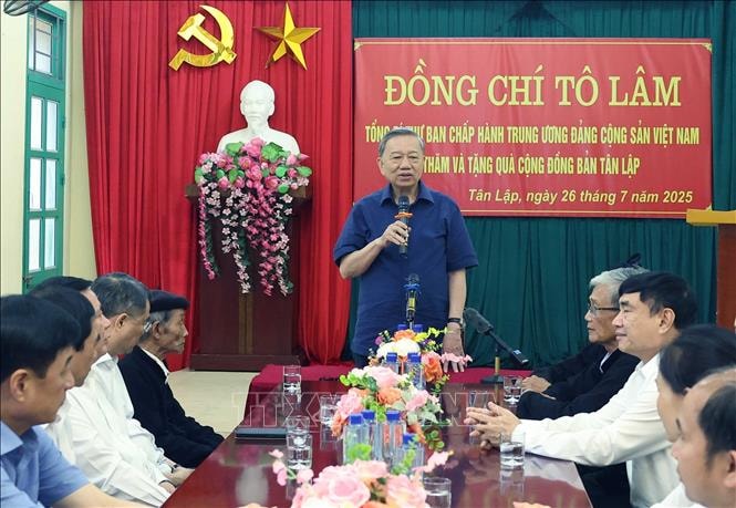 Tổng Bí thư Tô Lâm kiểm tra vận hành hoạt động hệ thống chính trị xã Si Pa Phìn (tỉnh Điện Biên)