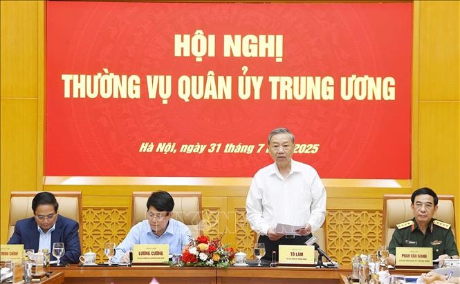 Tổng Bí thư Tô Lâm chủ trì Hội nghị Thường vụ Quân ủy Trung ương