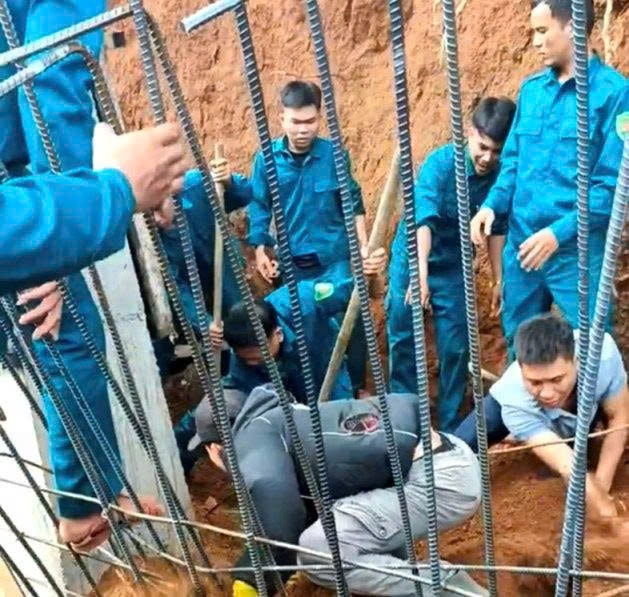 Sạt lở đất trên công trường khiến 1 người tử vong ở Quảng Ngãi