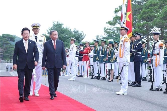 Lễ đón Tổng Bí thư Tô Lâm và Phu nhân thăm cấp Nhà nước Đại Hàn Dân Quốc