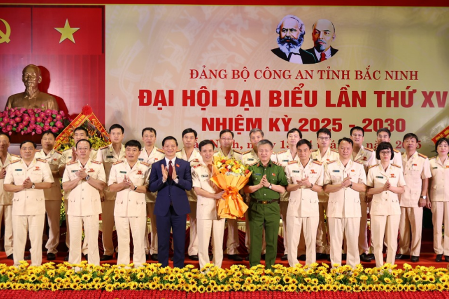 Thứ trưởng Bộ Công an Nguyễn Ngọc Lâm dự Đại hội đại biểu Công an tỉnh Bắc Ninh