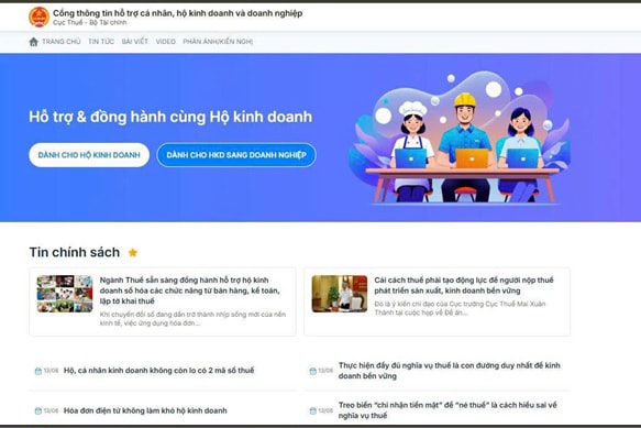 Cục Thuế ra mắt Cổng thông tin hỗ trợ cá nhân, hộ kinh doanh và doanh nghiệp vào ngày 18/8