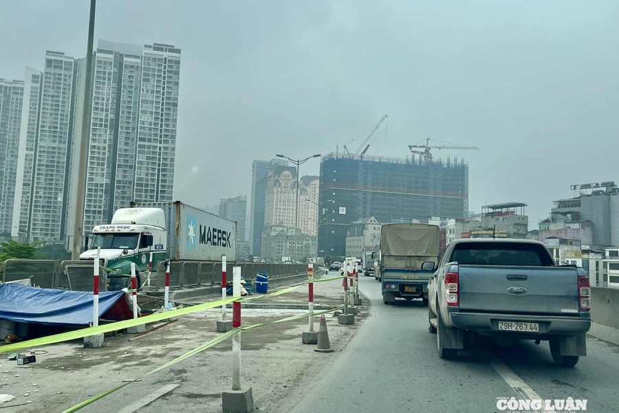 Hoàn thành sửa chữa khe co giãn đường Vành đai 3 trên cao