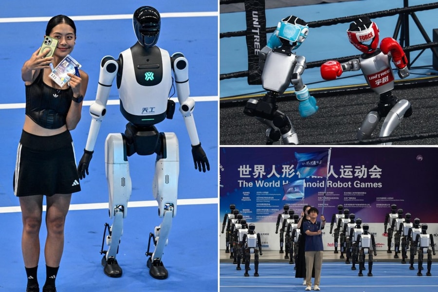 Xem robot đá bóng, chạy điền kinh và đấm bốc tại Thế vận hội robot đầu tiên ở Trung Quốc
