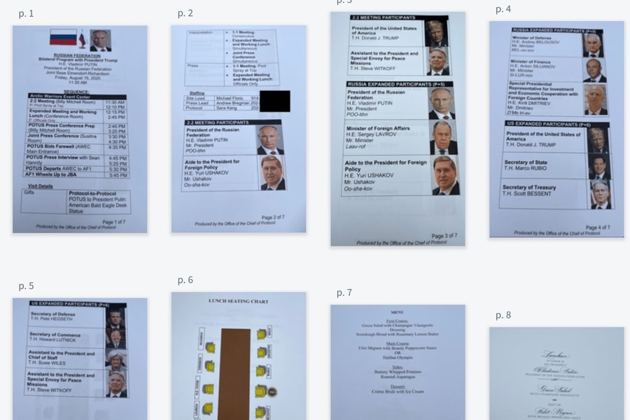 Tài liệu bị bỏ quên tại khách sạn Alaska tiết lộ những chi tiết về thượng đỉnh Trump-Putin