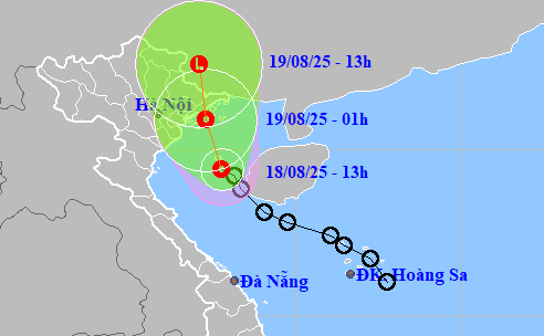 Áp thấp nhiệt đới áp sát Quảng Ninh - Hải Phòng, biển động mạnh