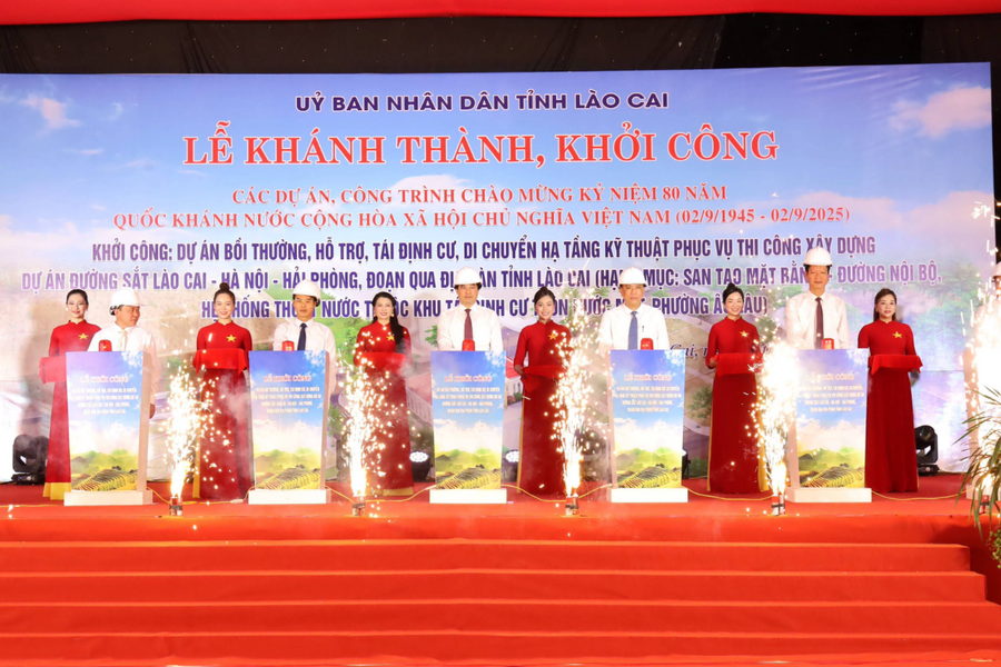 Tỉnh Lào Cai khởi công loạt công trình lớn kỷ niệm 80 năm Cách mạng Tháng Tám