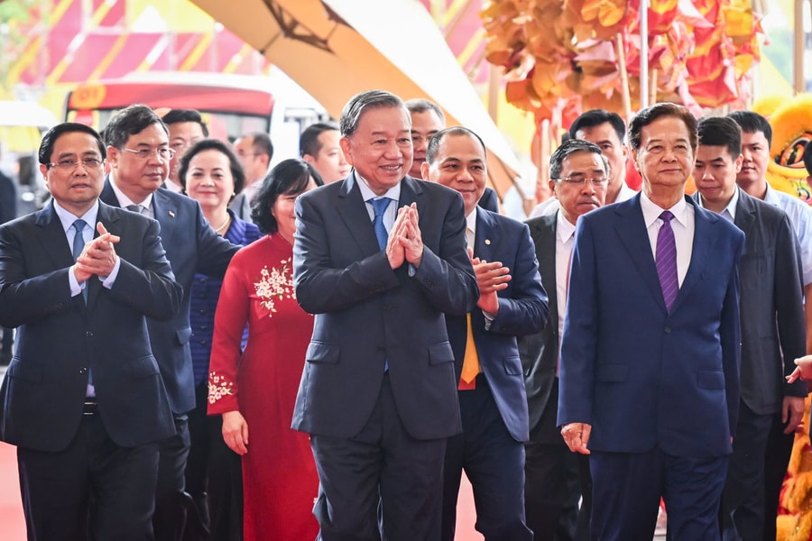 Tổng Bí thư Tô Lâm và lãnh đạo Đảng, Nhà nước dự Lễ khánh thành, khởi công 250 công trình trên toàn quốc