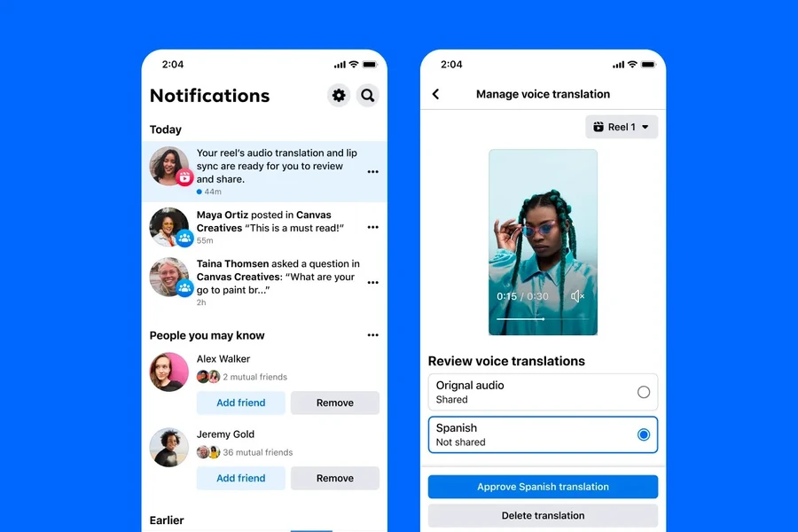 Facebook và Instagram được bổ sung tính năng dịch giọng nói bằng AI