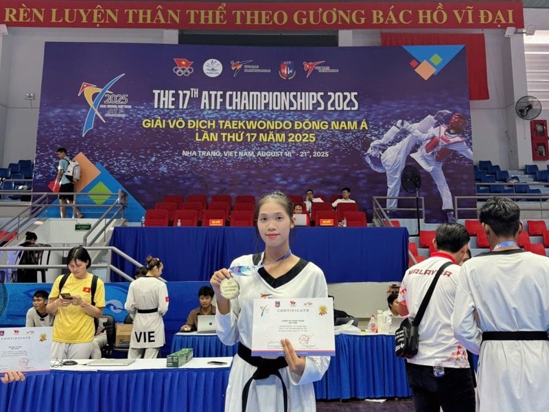 Vận động viên của Lai Châu giành HCV Taekwondo Đông Nam Á 2025