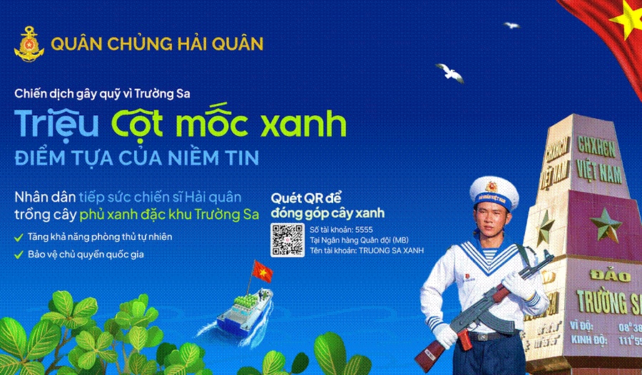 Phát động chiến dịch “Triệu cột mốc xanh” gây quỹ trồng cây phủ xanh đặc khu Trường Sa