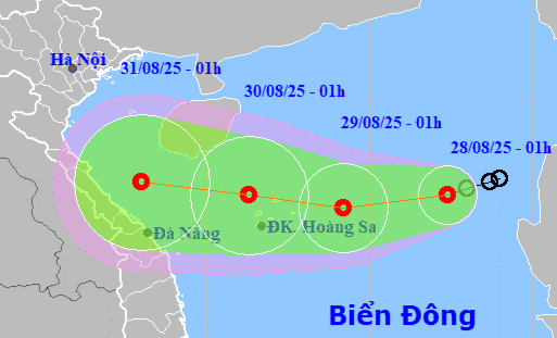Áp thấp nhiệt đới đang mạnh lên trên Biển Đông