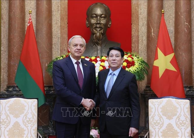 Chủ tịch nước Lương Cường tiếp Chủ tịch Hạ viện Belarus, khẳng định thúc đẩy hợp tác song phương