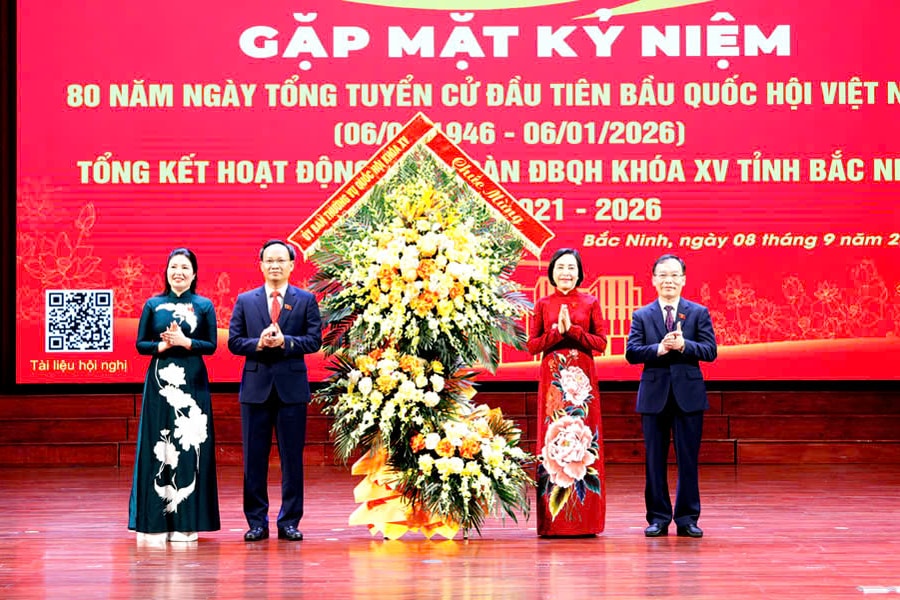 Phó Chủ tịch Quốc hội Nguyễn Thị Thanh dự gặp mặt kỷ niệm 80 năm Ngày Tổng tuyển cử đầu tiên bầu Quốc hội Việt Nam tại Bắc Ninh