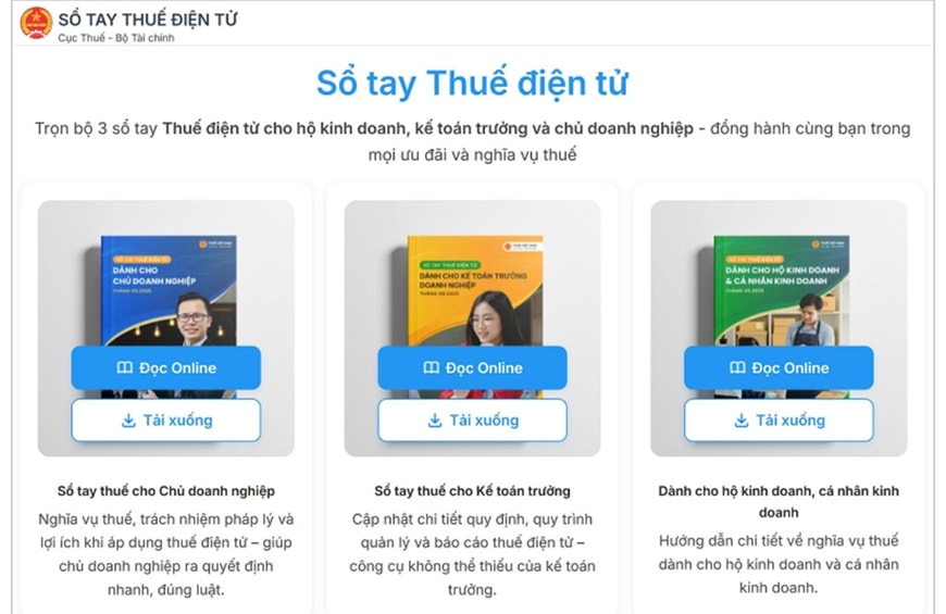 Cục Thuế ra mắt bộ 3 cuốn Sổ tay thuế điện tử tích hợp AI, hỗ trợ người nộp thuế