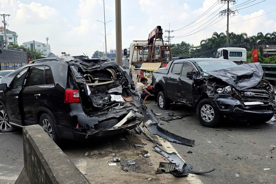Đồng Nai: Tai nạn liên hoàn trên quốc lộ 51