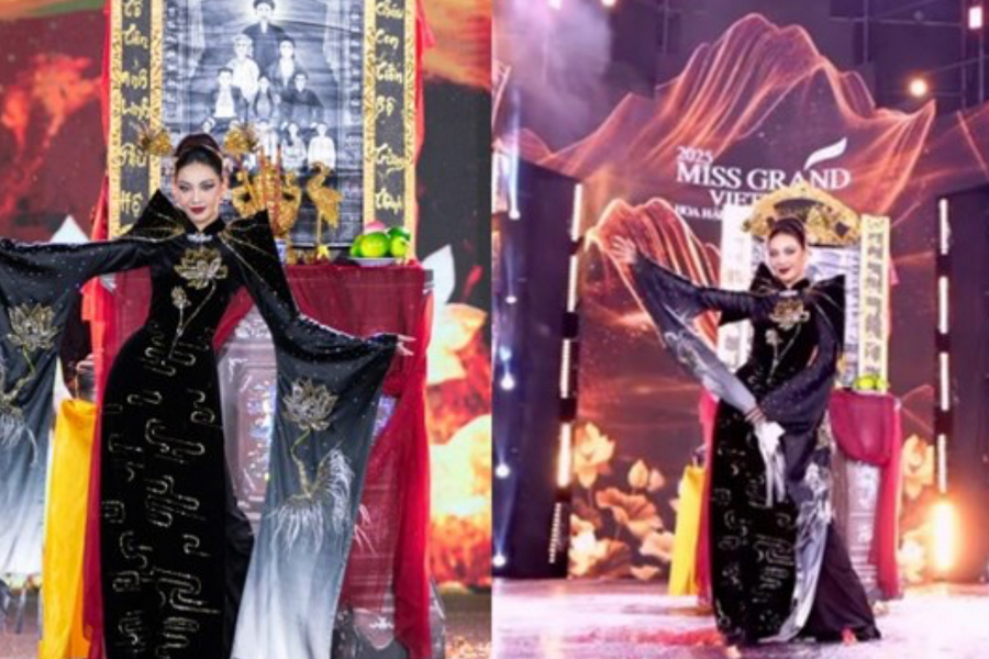 Ban tổ chức Miss Grand Vietnam lên tiếng về tranh cãi đưa bàn thờ gia tiên lên sân khấu