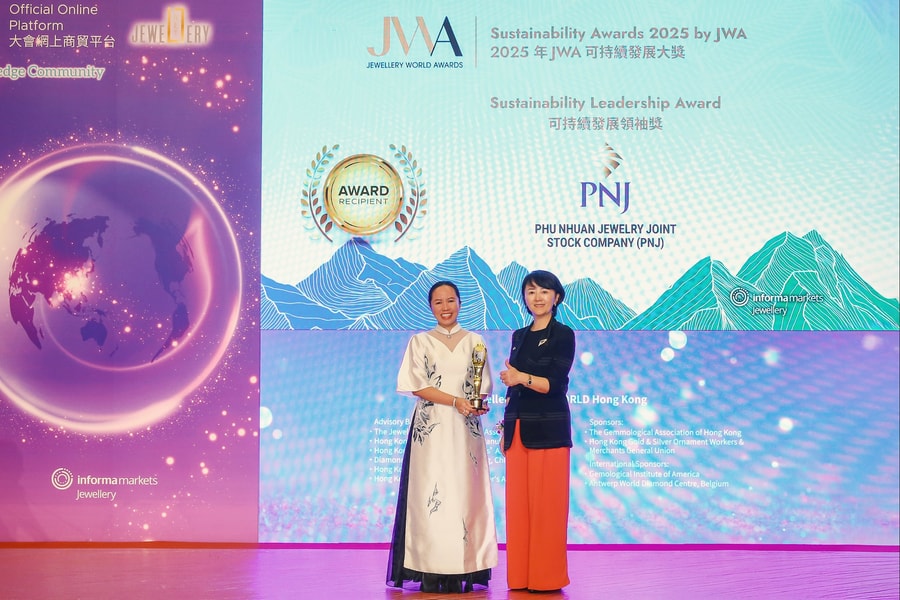 PNJ đạt giải thưởng JWA về phát triển bền vững