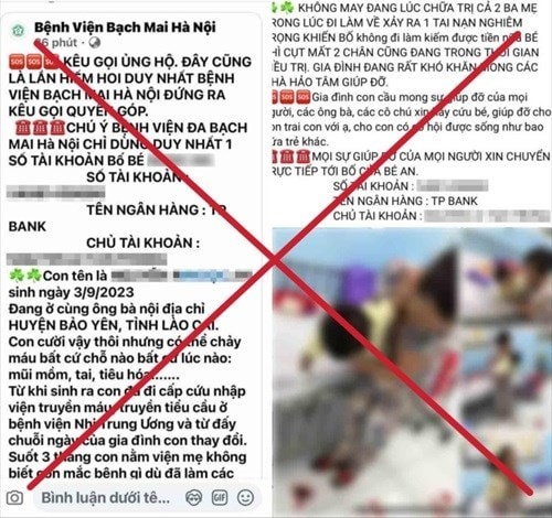 Cảnh báo thủ đoạn mạo danh bệnh viện trên Facebook để kêu gọi quyên góp, lừa đảo người dân ở Hưng Yên