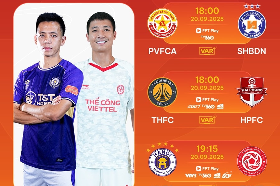 Điểm tin thể thao 20/9: Vòng 4 V.League rực lửa derby, đêm nay đại chiến Man United - Chelsea
