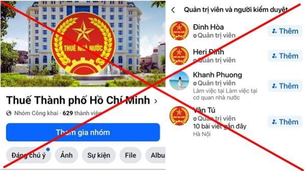 Thuế TP HCM bị giả mạo trên mạng xã hội